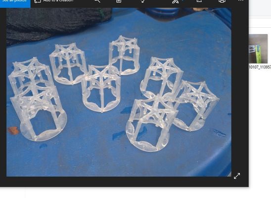 Pall Ring Plastic Random Packing 30mm For CO2 Adsorber Tower